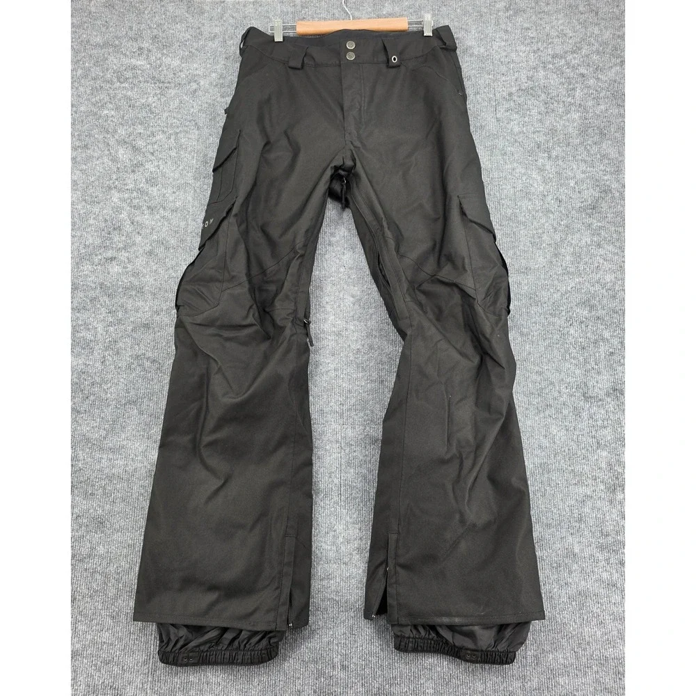 Burton DryRide Snowboard Pants Mens Medium Tall Black Cargo Ski Winter Trousers